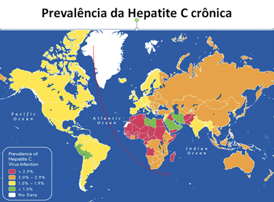 Mapa hepatite C no mundo